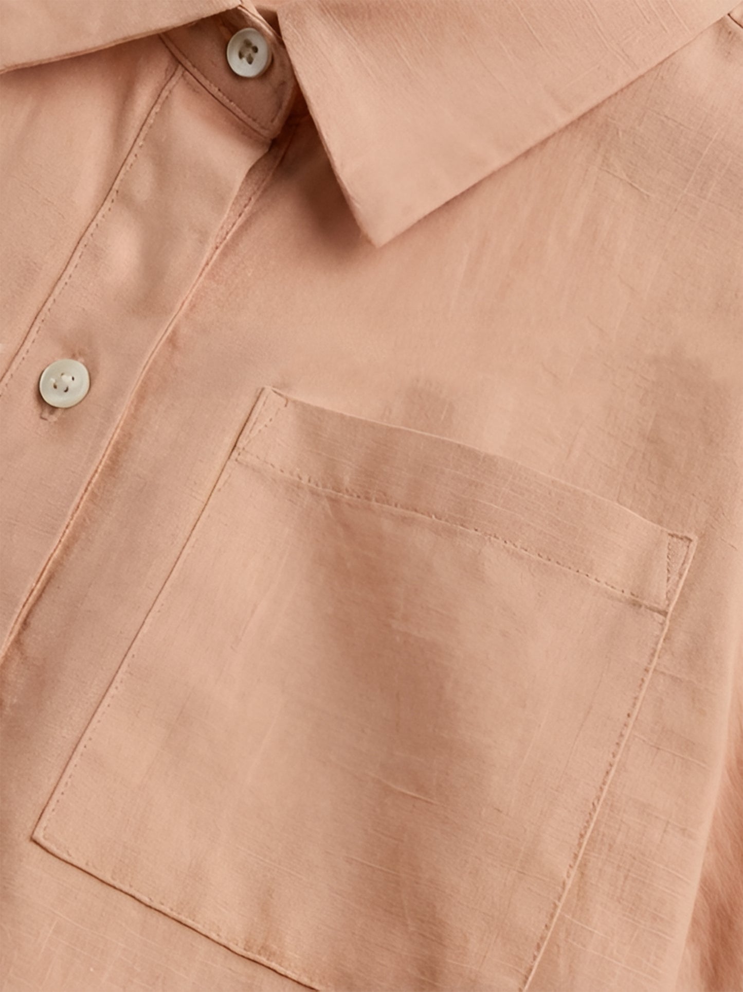 Light Brown Cotton Straight Fit Shirt with Sleeve Embroidery